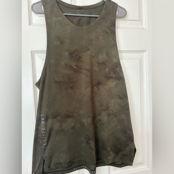 Men’s Lululemon Tank Spray Dye Olive Dark Size Large #302 - Picture 1 of 7
